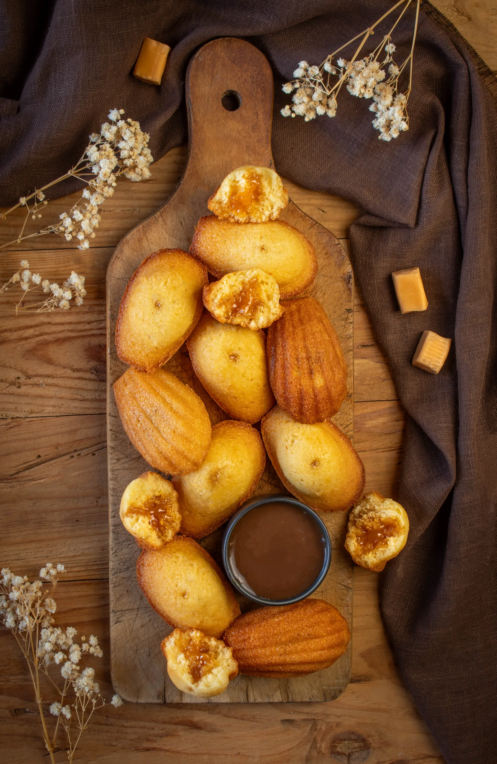 madeleines au caramel photo et vidéo culinaire