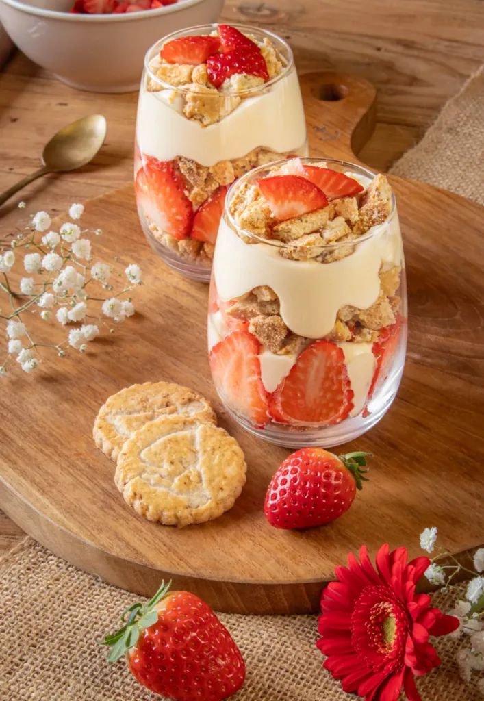 verrines fraise- vidéaste culinaire à lyon