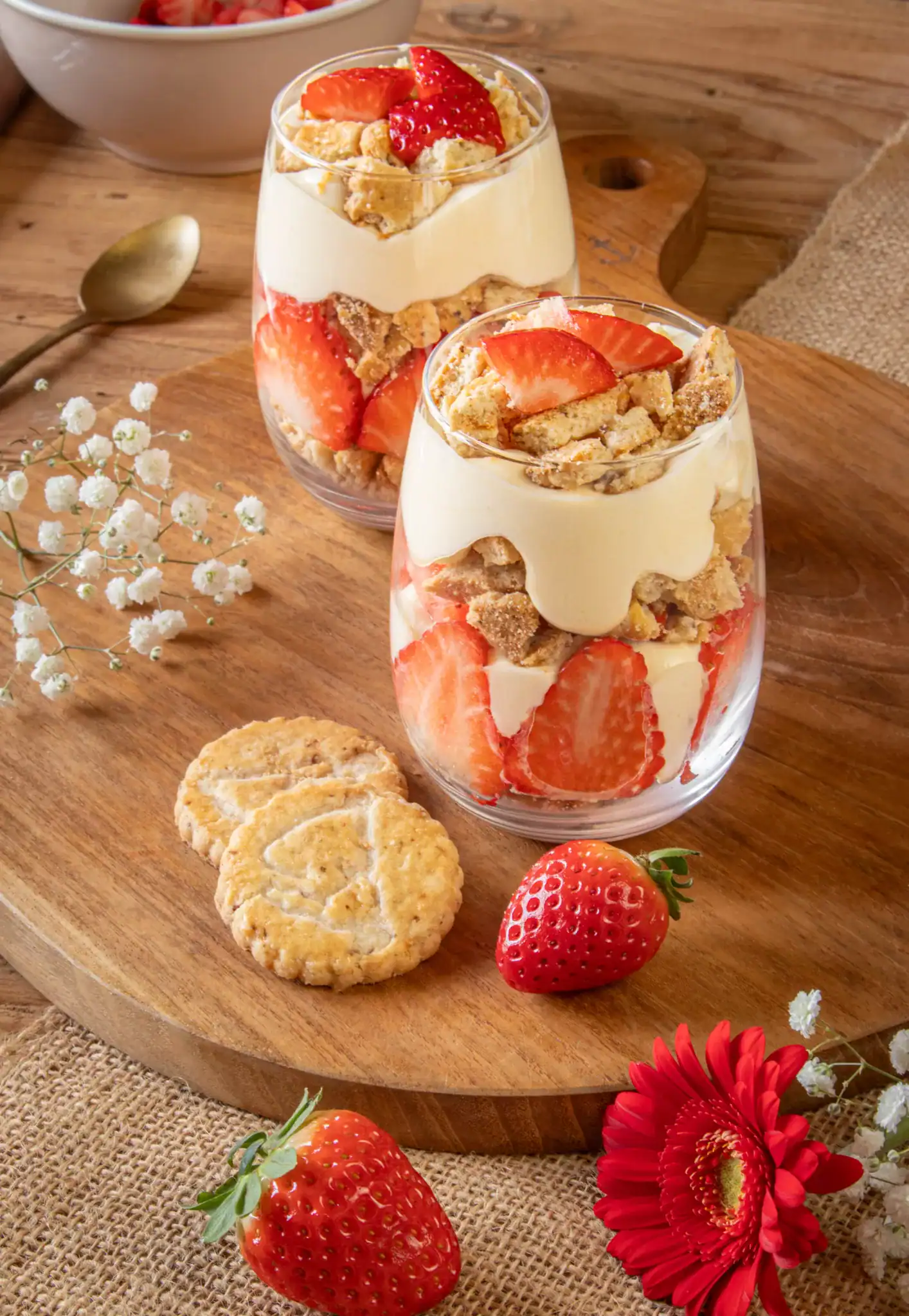 verrines fraise- vidéaste culinaire