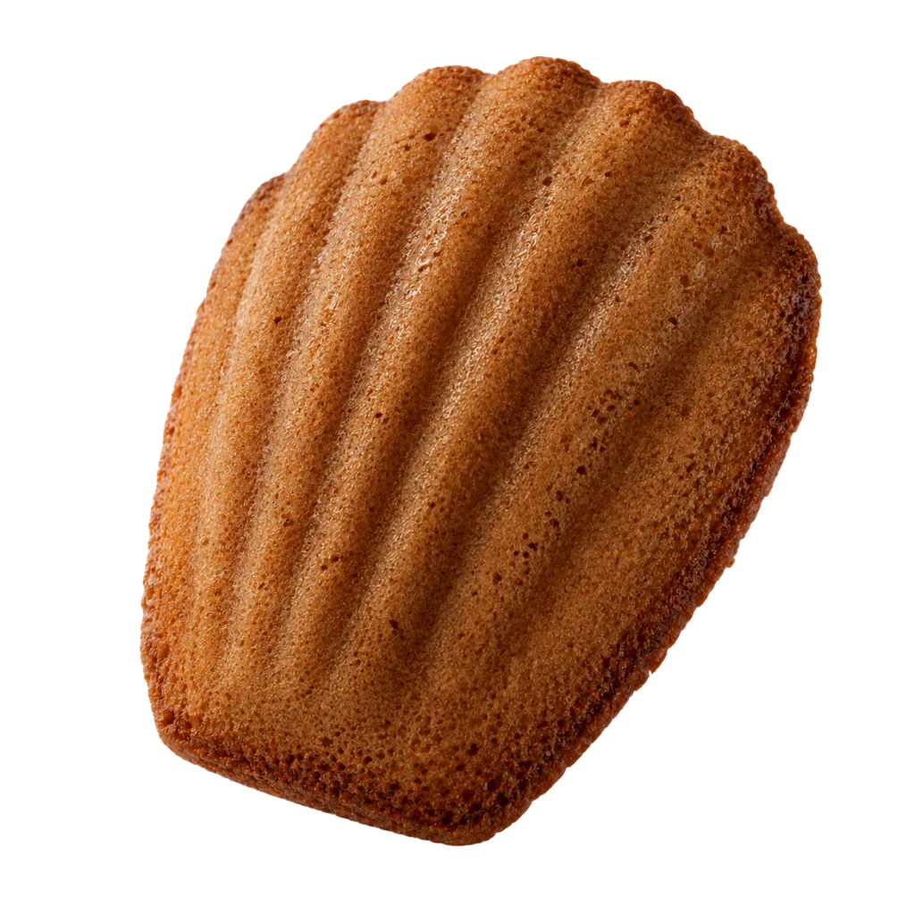 Une madeleine en forme de coquillage.